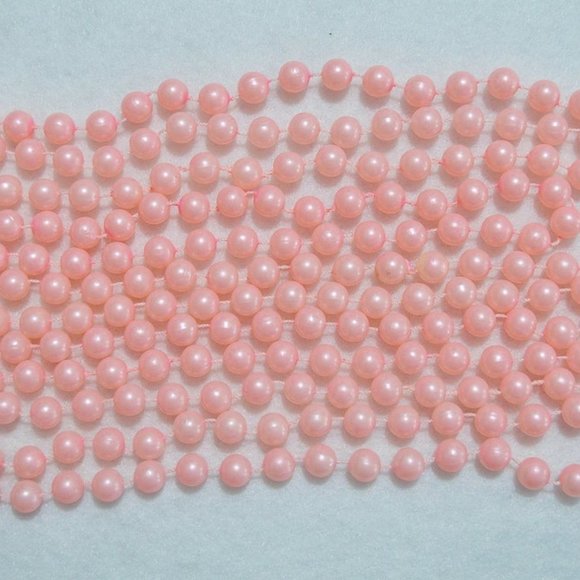Set of 4 Pink Pearl Christmas Tree Beaded Garland Strands - Picture 1 of 6